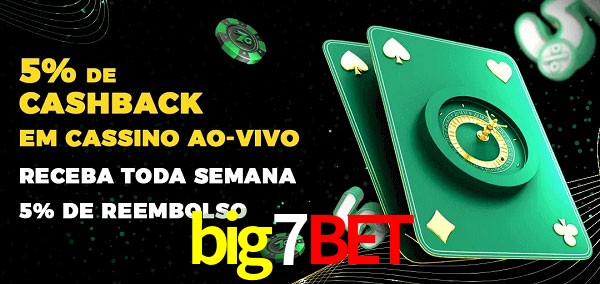 Promoções do cassino ao Vivo big7bet